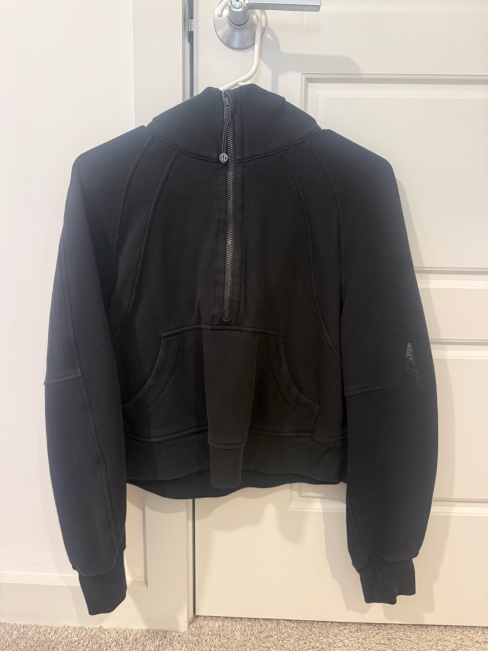 lululemon athletica Black Half-Zip Hoodie Jacket